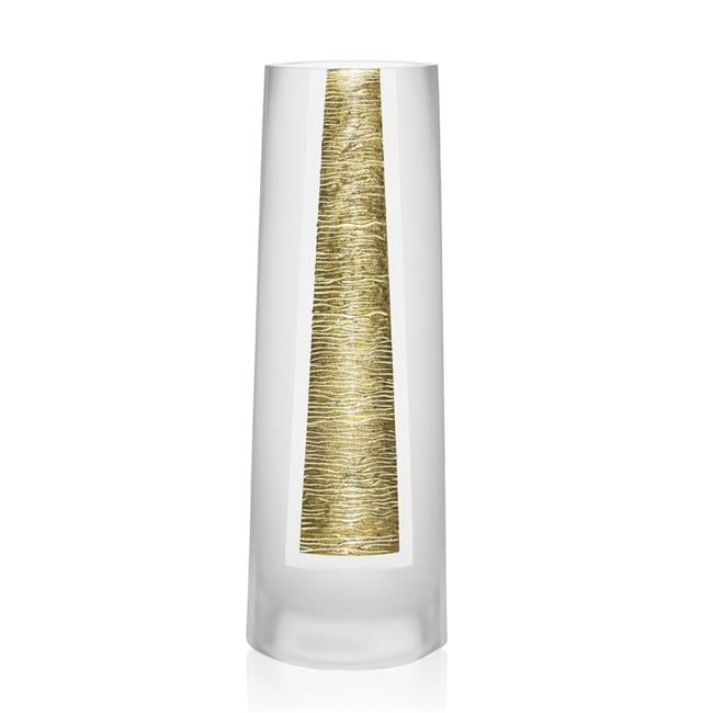 10.5 Mouth Blown Hand Decorated Standard Gold Vase 10.5 Mouth Blown Hand Decorated Standard Gold Vase