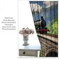 thumbnail image 7 of Vintage Train Black Out Curtains 2 Panels,Steam Engine Locomotive Curtains for Bedroom Living Room Decor,Steam Train Window Treatment Drapes with Grommet-52"W x 63"L (Pack of 2), 7 of 7