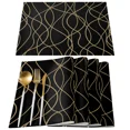 thumbnail image 3 of Twisted Lines Modern Art Black Table Runner Home Wedding Table Flag Mat Centerpieces ration Party Dining Long Tablecloth, 3 of 7