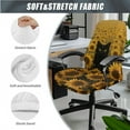 thumbnail image 3 of HELLHERO Cat Sunflower Print Office Chair Cover with Armrest Covers, Easy to Clean Gaming Chair Seat Covers, Office Computer Chairs Protector with Elastic Band, Yellow, 3 of 6