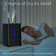 Everlasting Comfort 4L Cool Mist Humidifier for Bedroom, Black – Filterless, Quiet Ultrasonic Humidifier with Essential Oil Tray