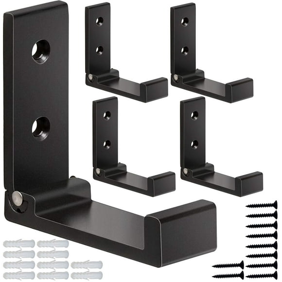 Percheros ZEYU plegables de aleación de aluminio para montar en la pared, 5 unidades