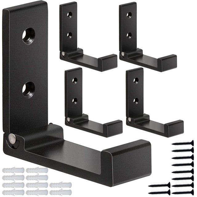 Percheros ZEYU plegables de aleación de aluminio para montar en la pared, 5 unidades