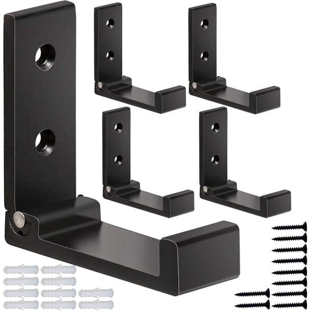 Percheros ZEYU plegables de aleación de aluminio para montar en la pared, 5 unidades