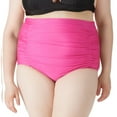 thumbnail image 3 of RELLECIGA Women's High Waisted Ruched Bikini Bottom, 3 of 6