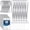 Gray, variant on 200 Pcs Name Tag Lanyards with ID Holder Lanyards for ID Badges Resealable Flat Neck Name Tag with Clip Waterproof Plastic Clear Badges Bulk for School Office Supplies