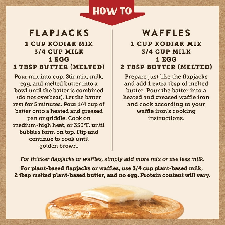 Kodiak Kernza Power Cakes, Pancake & Waffle Mix, Original, High