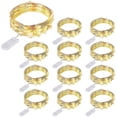thumbnail image 1 of 12 paquetes de luces de hadas JanHm 20 LED 2 m alambre plateado impermeable IP65 Blanco cálido, 1 of 5
