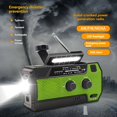 thumbnail image 5 of Radio Meteorológica de Emergencia FM/AM/NOAA, Radio Portátil de Manivela, Linterna, Energía Solar de 4000 MAh para Acampar Al Aire Libre B, 5 of 5