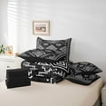 thumbnail image 6 of Feelyou Black Damask Flower Twin Bedding Sets 7pcs, Retro Western Mandala Comforter Set, 6 of 8