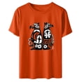thumbnail image 5 of Dadaria T-Shirt pour Femmes Chemise Orange Manches Courtes Col Rond Été Chandail Blouses m, 5 of 5