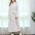 thumbnail image 4 of XuJwPNcy Plush Robes For Women and Men, Soft Warm Winter Fleece Bathrobe for Women, Long Comfy Full Length Unisex Robe Sleepwear, 4 of 7