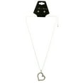 thumbnail image 3 of Mi Amore Silver-Tone Necklace With Rhinestone Accented Heart Shaped Charm; Comes With Stud Earrings TMN210, 3 of 3