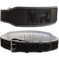 thumbnail image 6 of MRX Weight Lifting Belt Genuine Leather - 4 Inches Wide 8mm Thick Padded Lumbar Back Support Double Prong Powerlifting Belts Heavy Duty Deadlifts Workout Squats & Exercise Belt for Men & Women, 6 of 9