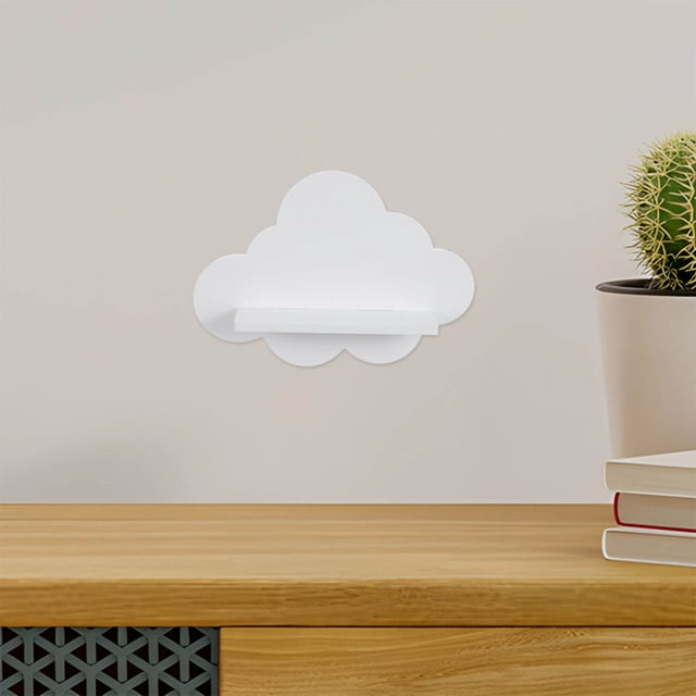 unbranded Estante Decorativo De Pared Plástico Con Forma De Nube Para Organizar Y Exhibir
