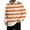 Orange, variant on Men's Casual Knit Shirt, Lapel Collar Long Sleeve Printed Top with Striped Pattern, Stretch Fabric for Layering, Business Casual and Daily Use,Green XL