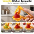 thumbnail image 4 of Grape Cutter Tool, Fruit Slicer Cuts Cherry Tomatoes & Strawberries into 4 Pieces, Fruit Quarter Tool for Salad, Cake Decoration, Kitchen Gadgets (Yellow), 4 of 8