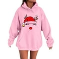 thumbnail image 3 of MHFRRA Sudadera con Capucha para Parejas, Divertida y A Juego, de Manga Larga, Estilo Informal y Deportivo Rosa, 3 of 5