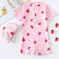 thumbnail image 5 of TOWED22 Baby Girls Swimsuit Summer Infant Girl Bathing Suit Zipper Long Sleeve One-Piece Rash Guard Swimwear Pink,4-5 Y, 5 of 5