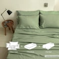 thumbnail image 4 of Simple&Opulence 100% Linen Sheet Set Solid Color- 6 Pcs Washed French Flax Bed Sheets (1 Flat Sheet, 1 Fitted Sheet, 4 Pillowcases) - Breathable Home Collection (Basic Sage Green, Queen), 4 of 8