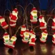 thumbnail image 3 of Cadena de luces de muñeco de Ancianos de Navidad , adecuada para recámara, árbol de Navidad, decoración de fiestasBatería3,20 metros y 20 luces, 3 of 5