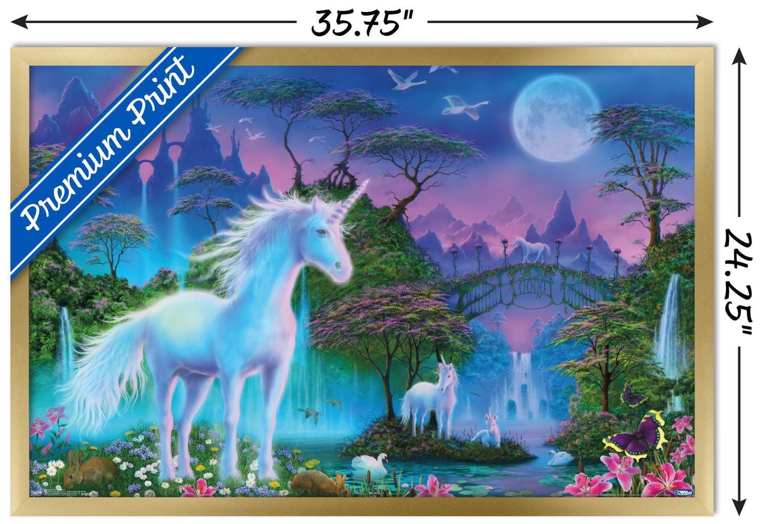 Unicorn Meadow Wall Poster, 22.375" x 34"
