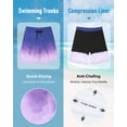 thumbnail image 2 of Justay Story Mens Swim Trunks 9" with 2 in 1 Compression Breathable Liner Zipper Pockets Quick Dry Swim Bathing Suit Summer Beach Shorts, Size S-2XL, 2 of 7
