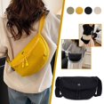 thumbnail image 2 of Bolso bandolera informal para mujer, estilo dumplings, horizontal, de tela de alta calidad, en varios colores, portátil y cómodo., 2 of 5