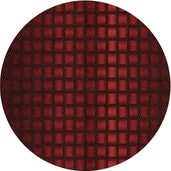 Ahgly Company Indoor Square Patterned Chocolate Brown Area Rugs, 3' Square