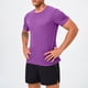 thumbnail image 4 of Ceisia Men's Slim Fit Short Sleeve Crew Neck Athletic T-shirt Quick Dry Solid Color Workout Top Purple L Gifts, 4 of 7