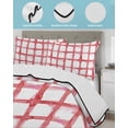 thumbnail image 3 of Twin XL Quilt Bedding Set, Red Buffalo Plaid Reversible Summer Quilt 3 Pieces, Farmhouse Check Stripes Retro Geometric Lightweight Bedspreads Coverlets with 2 Pillow Shams for All Seasons, 3 of 5