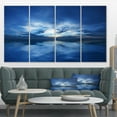 thumbnail image 1 of Blue Waters and Blue Sky Sunset - Uvre d'Art Moderne sur Toile, 1 of 3