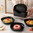 thumbnail image 5 of Fesfesfes Square Camping Plates with Stackable Corners,Heat-proof Microwave-Safe Dishware for Backpacking, RV Trips, Outdoor Cooking with Nestable Space-Saving Design Black, 5 of 5