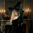 thumbnail image 5 of Dalxymotic Halloween Witch Hat, 18.1 Inch Bow Accent Hat, Halloween Decorations Indoor Outdoor, Fall Decor Spooky Season Hat, Witch Hat Gift for Women, Halloween Party, Home, Mantel, 5 of 6