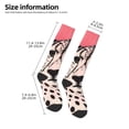 thumbnail image 2 of Naloa Pink Cheetah Art Knee Socks, High Socks Long Stretchy Sock Women Knee High Stocking, Long Socks for Women, 2 of 6