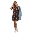 thumbnail image 6 of MINTREUS Women's Valentine's Day Nightgown Short Sleeve Nightshirt V Neck Sleep Shirt Loose Loungewear Casual Sleepwear S-3X, 6 of 7