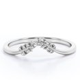 thumbnail image 1 of JeenMata Inspirado en la Naturaleza - Anillo de Hoja de Parra - Alianza de Boda - Baño de Oro Blanco de 18 K sobre Plata, 1 of 6