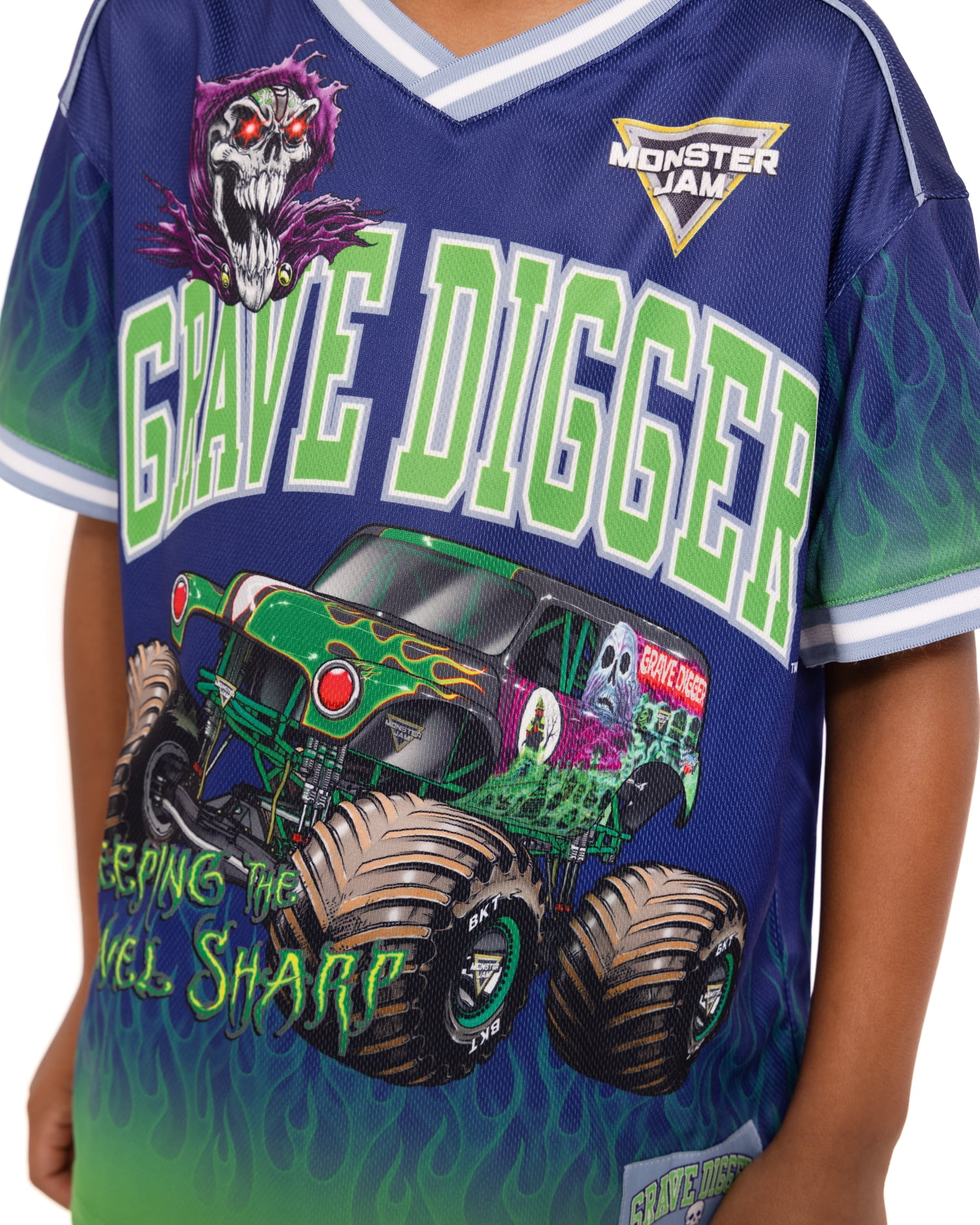 Monster Jam Boys Graphic Soccer Jersey and Shorts Set, 2-Piece, Sizes 4-16