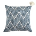 thumbnail image 1 of Fennco Styles Contemporary Chevron Tassel Cotton Blend Woven Throw Pillow - 18 x 18 Inch Throw Pillow for Couch, Bedroom and Living Room DÃ©cor - Chevron Decorative Pillow with Case and Insert, 1 of 4