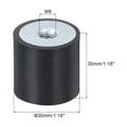 thumbnail image 2 of Uxcell 30 x 30mm Rubber Female M8 Thread Isolator Replaces Anti Vibration Pads Flat 2Pack, 2 of 6