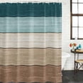 thumbnail image 3 of Teal Brown Waterproof Fabric Shower Curtain,Farmhouse Vintage Abstract Wooden Grain Waterproof Fabric Shower Curtain for Bathroom Curtains Bathtubs Hotel Shower Curtains with 12 Hooks Stall 48x72in, 3 of 8