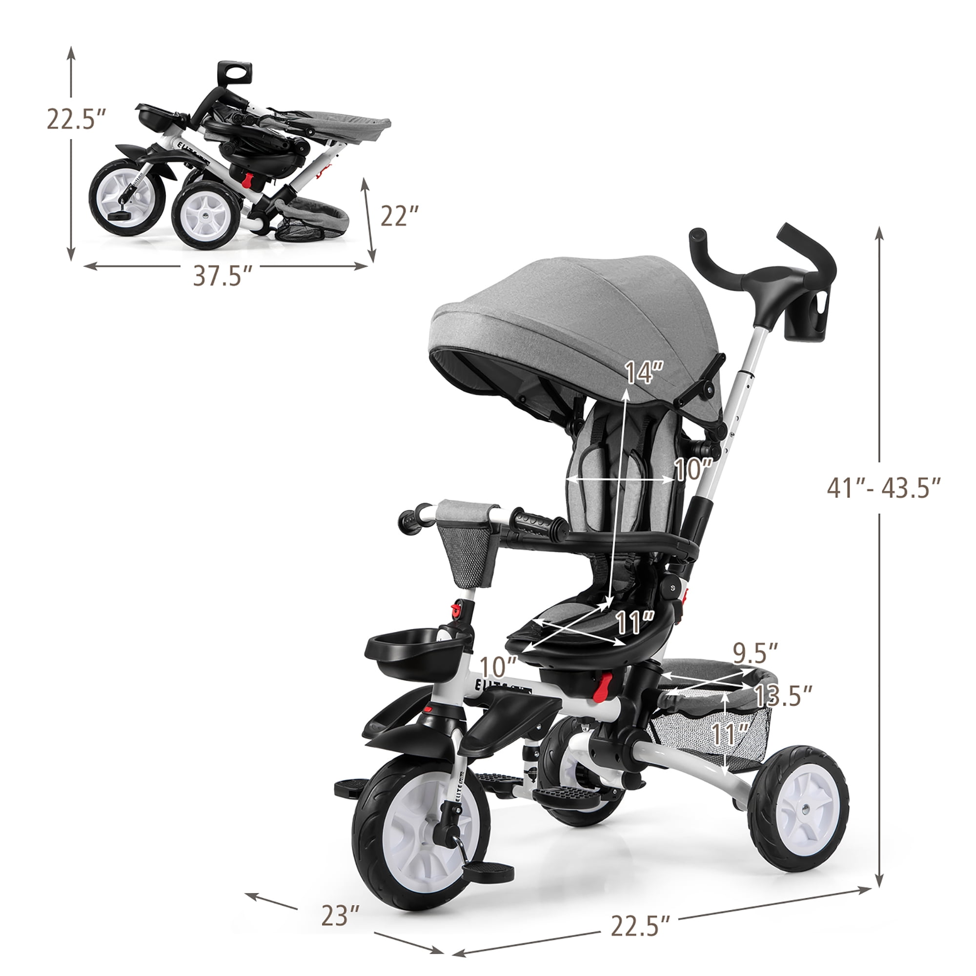 costway tricycle stroller