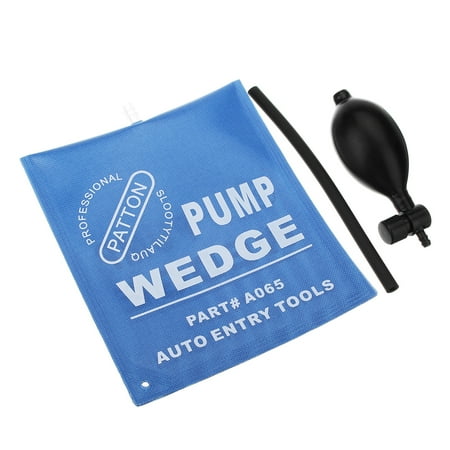 Blue Car Auto Air Pump Wedge Bag Inflatable Pad Door Window Entry