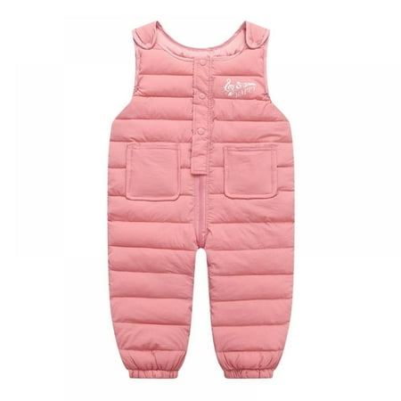 

Yuanyu Toddlers Boy Girl Snow Jumpsuit Overalls Kids Baby Lightweight Warm Ski Pants 0-4 Years