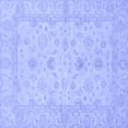 thumbnail image 1 of Ahgly Company Indoor Square Oriental Blue Traditional Area Rugs, 3' Square, 1 of 4