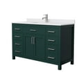 thumbnail image 4 of Wyndham Collection Beckett 54" Wood Single Bathroom Vanity in Dark Blue/White, 4 of 7