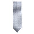 thumbnail image 4 of Jacob Alexander Boys' Prep Seersucker Striped Pattern Regular Self-Tie Neck Tie - Navy Blue, 4 of 8