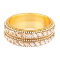 thumbnail image 6 of Efulgenz Beaded Traditional Plain Matte Finish Metal Bangle Indian Wedding Bridal Bangles Set Indian Bohemian Jewelry Retro Vintage Bracelet Bangle Statement Jewelry for women (2 Pcs) Size 2.8, 6 of 6
