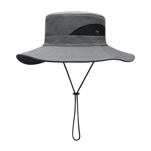 Designer Ink Painting Sun Hat with Neck Flap for Men Outdoor Mesh