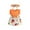 Orange, variant on Toddler Girls Sleeveless Floral Prints Dress Dance Party Dresses Clothes Headbands Cat Kids Dress